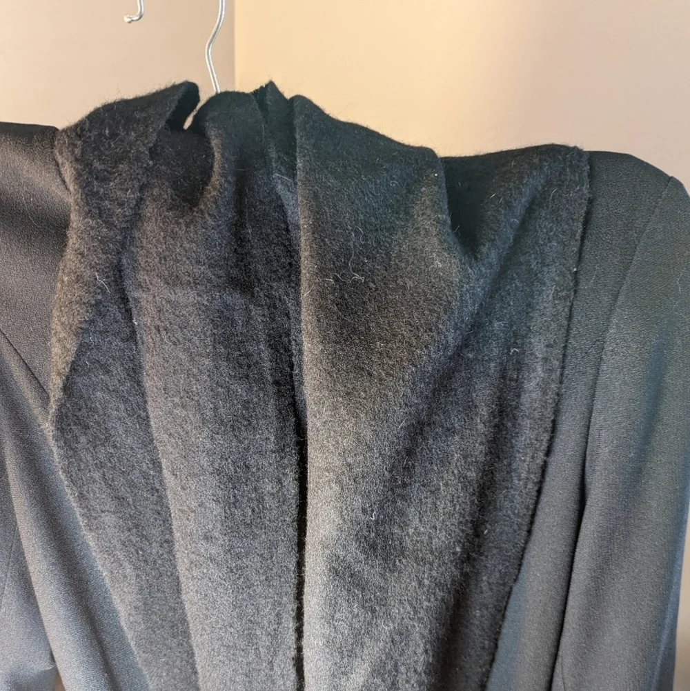 🖤 Valentini Scarf Black 100% Wool Soft Mens Made in Italy classy quiet luxury